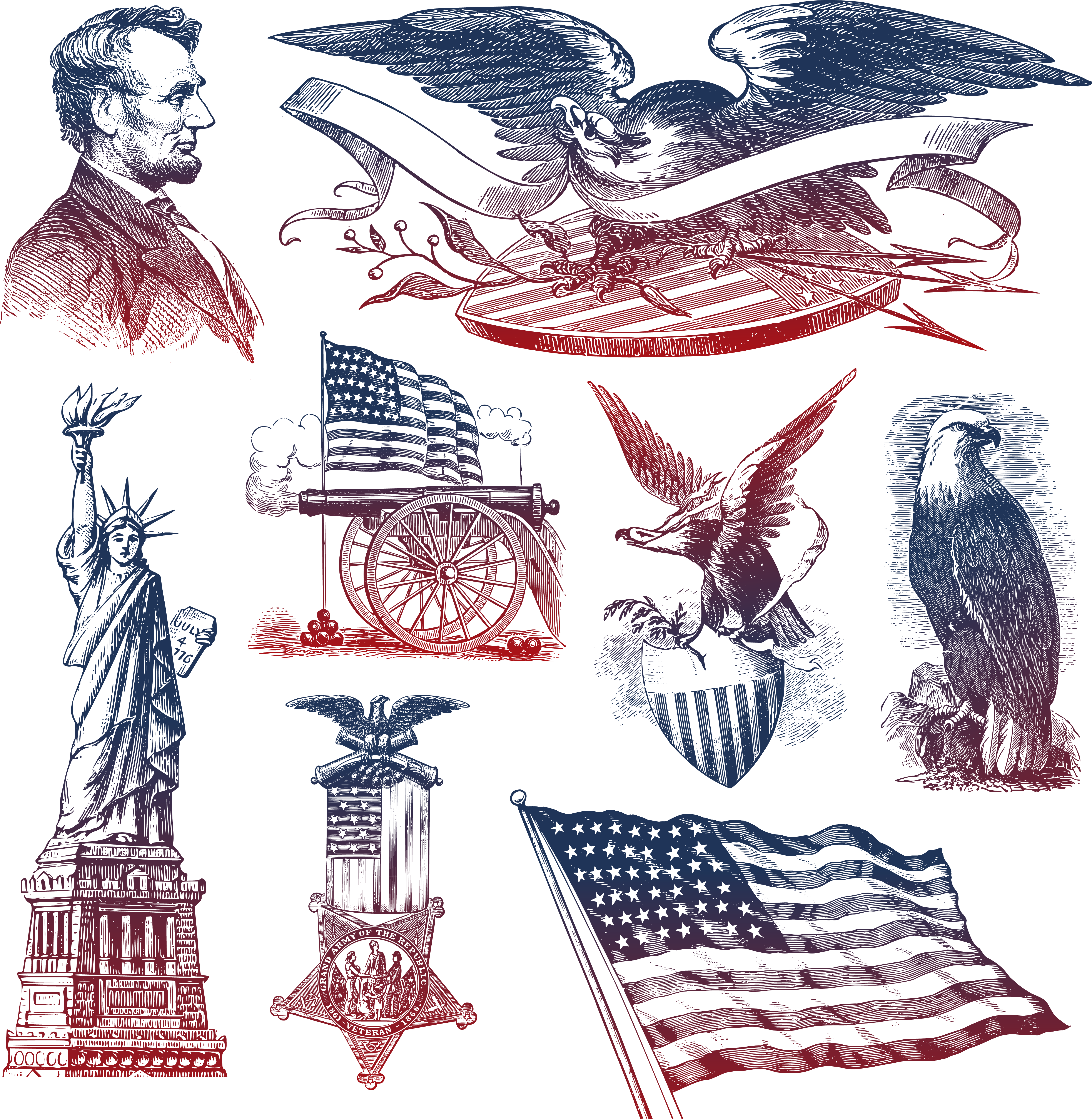 American Symbols (5253x5408), Png Download