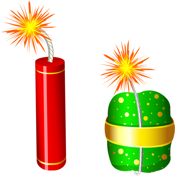 Cracker Clipart Red Firework - Crackers Clipart Png (597x600), Png Download
