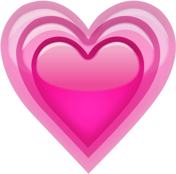 Pink Vibrating Hearts - Iphone Heart Emoji Png (480x480), Png Download