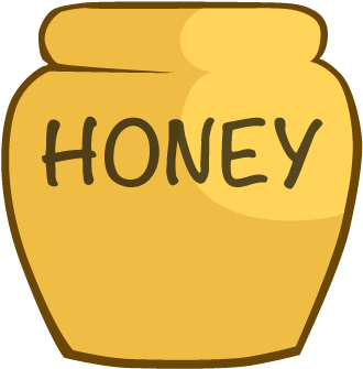 Honey Png Clipart - Draw A Honey Pot (348x357), Png Download
