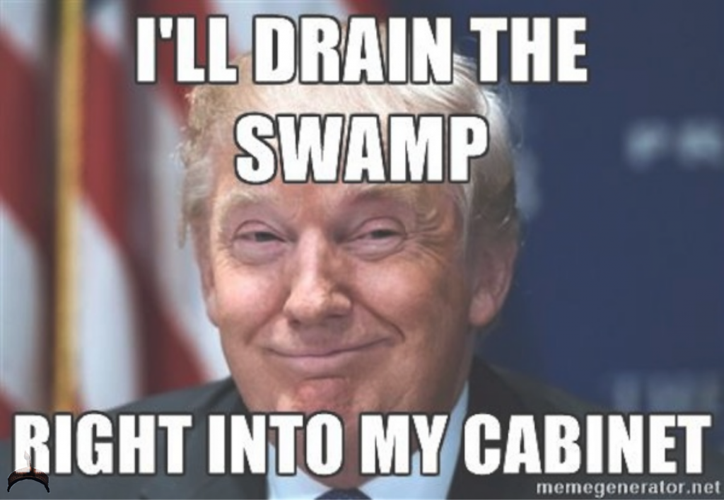 Donald Trump 2017 05 - Drain The Swamp Meme (1024x707), Png Download