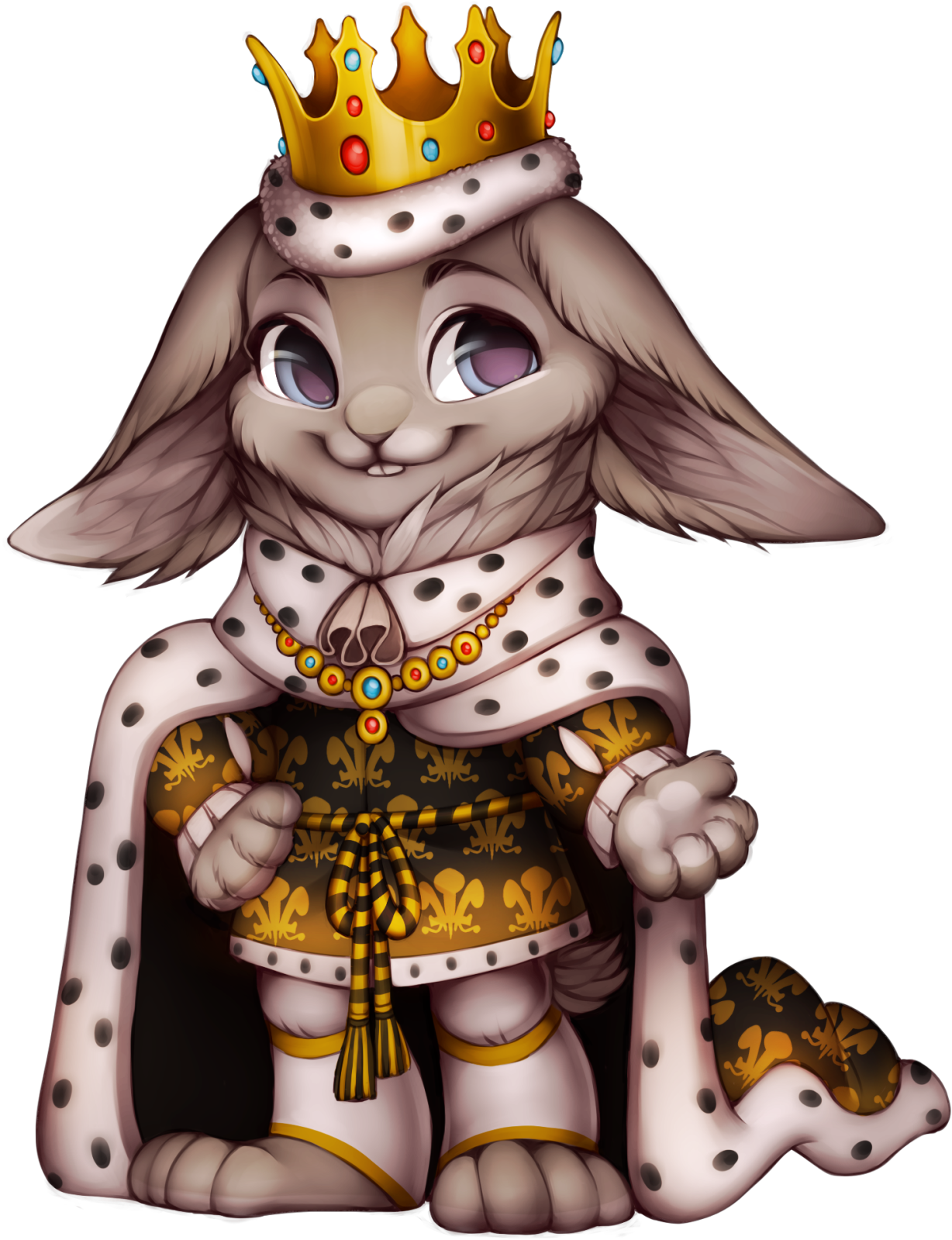 Royal Rabbit - Cartoon (1280x1621), Png Download