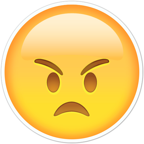 Car & Motorbike Stickers - Angry Emo (490x490), Png Download
