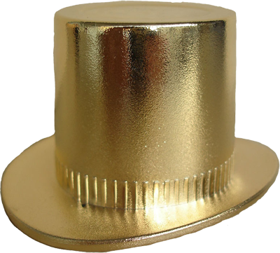 A Stylish Top Hat Stopper - Brass (400x361), Png Download