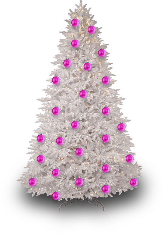 Christmas Tree Transparent Png Pictures - Pink Christmas Tree Png (539x768), Png Download