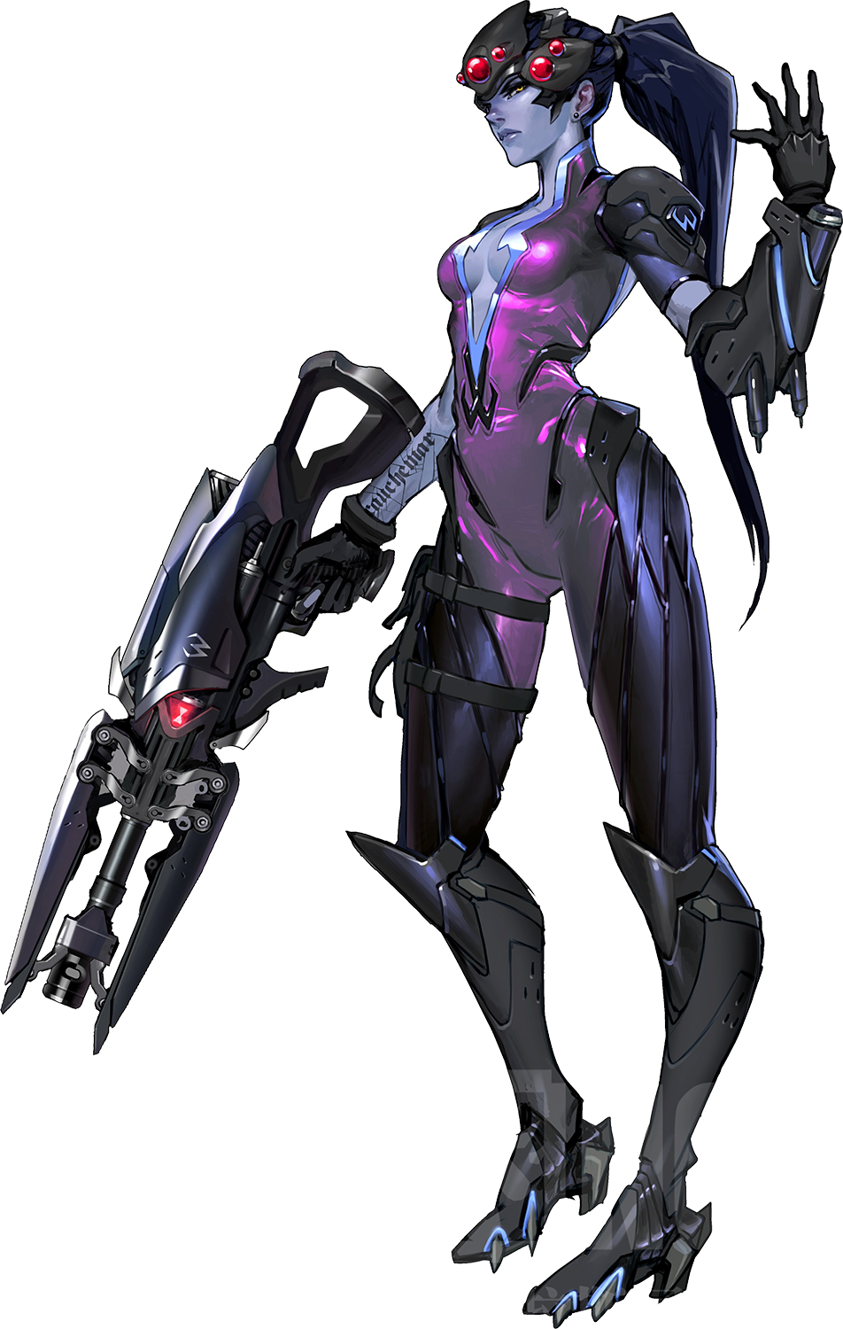 [ Img] - Overwatch Widowmaker Concept Art (952x1500), Png Download