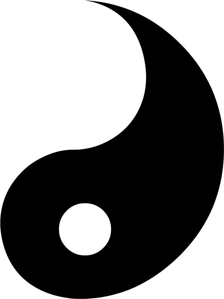 51 Pm 48710 Yinyang Blackhalf Shaded 11/1/2017 - Crescent (1920x1080), Png Download