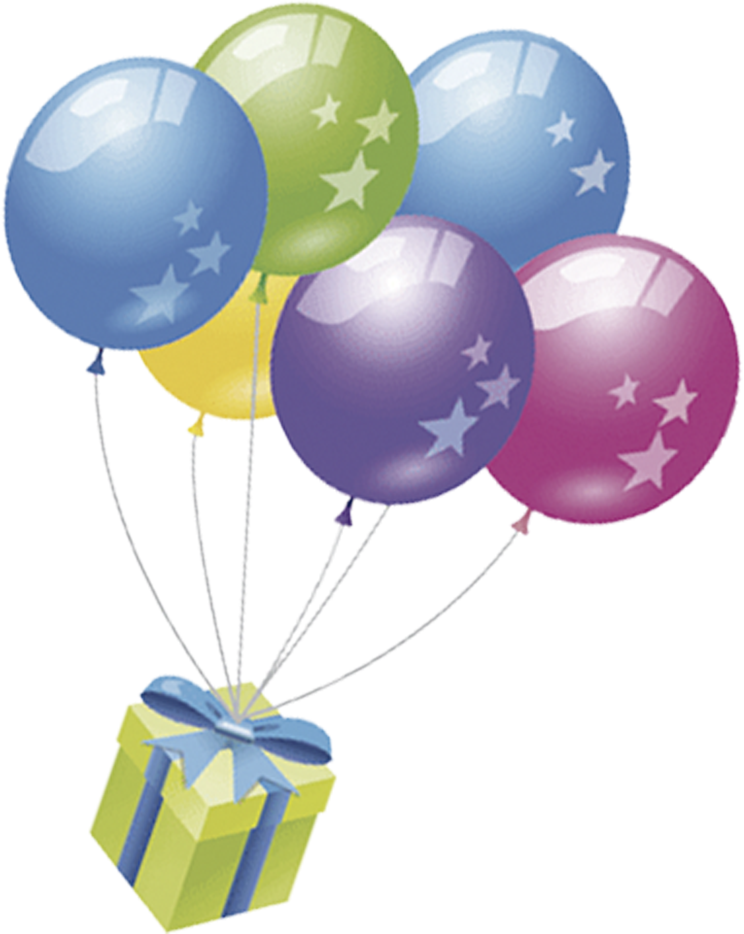 Balloon Birthday Beautiful Hanging Transprent Free - Globos Decorativos Png (2119x2198), Png Download
