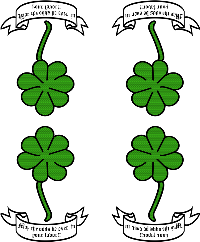 7 Leaf Clover - May Fortune Be Ever (712x800), Png Download