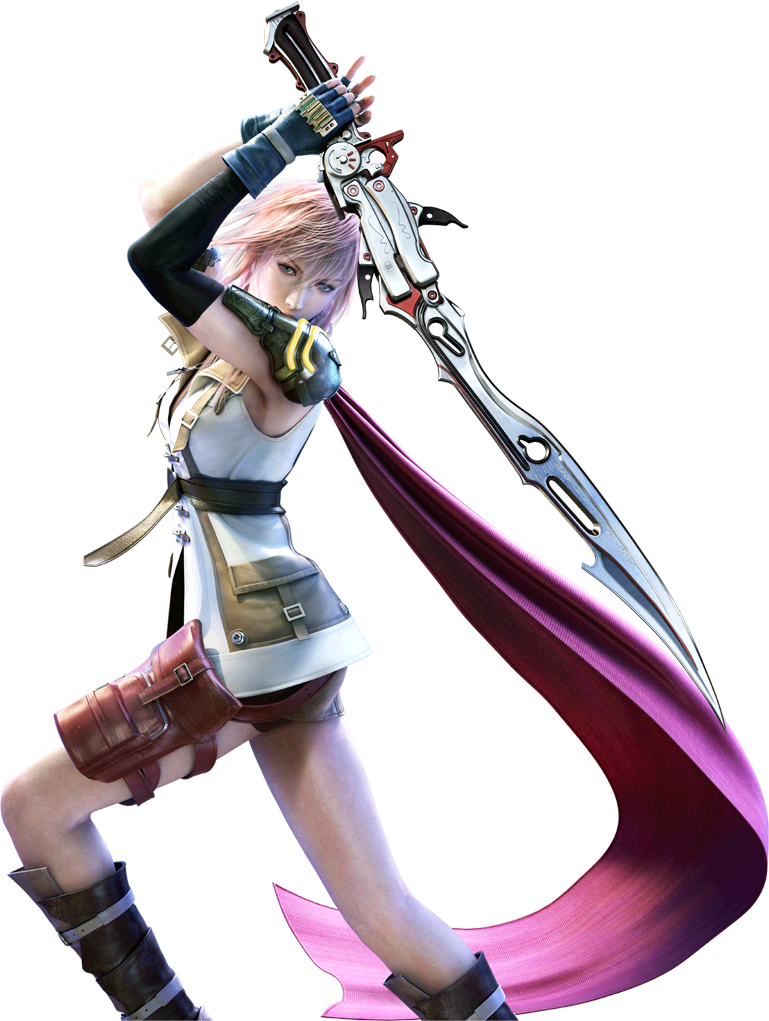 Lightning Xiii Action Render - Final Fantasy Lightning Png (769x1021), Png Download