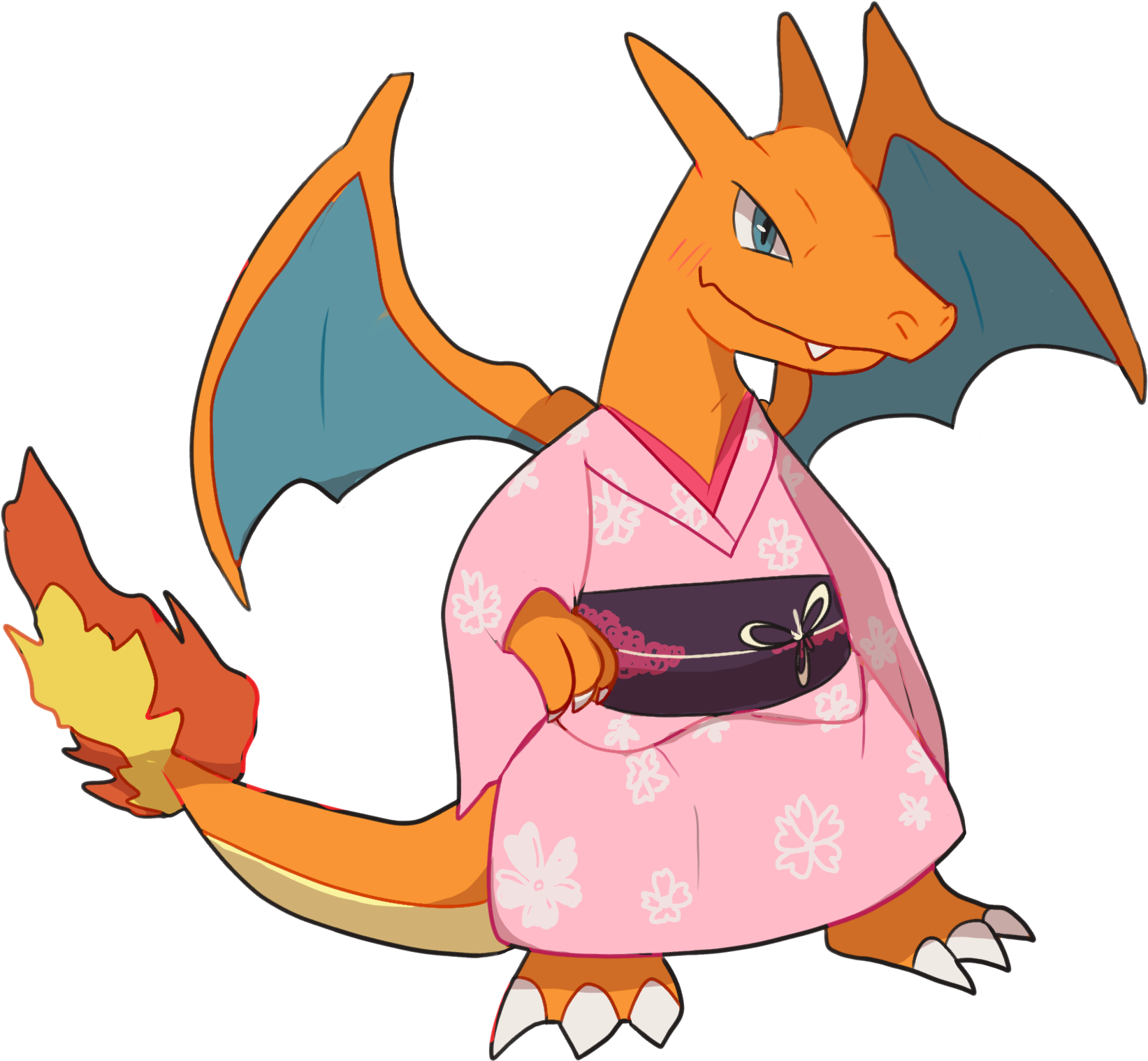 Clip Art Fictional Character Dog Like Mammal Cartoon - Pokemon Kimono (1798x1643), Png Download