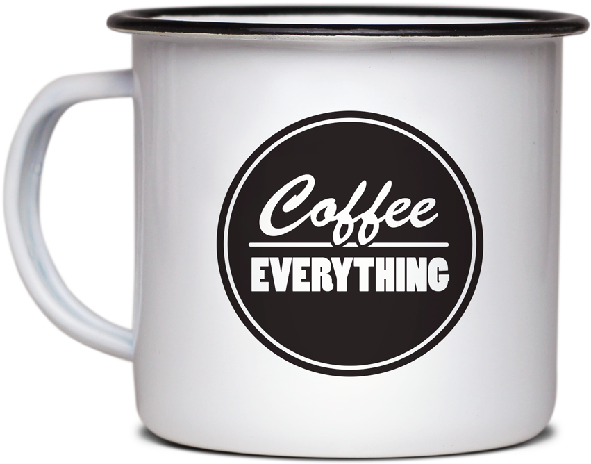 Coffee Over Everything Enamel Mug - Siskiyou County (850x850), Png Download