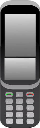 Cell Phone Clipart Png (464x600), Png Download