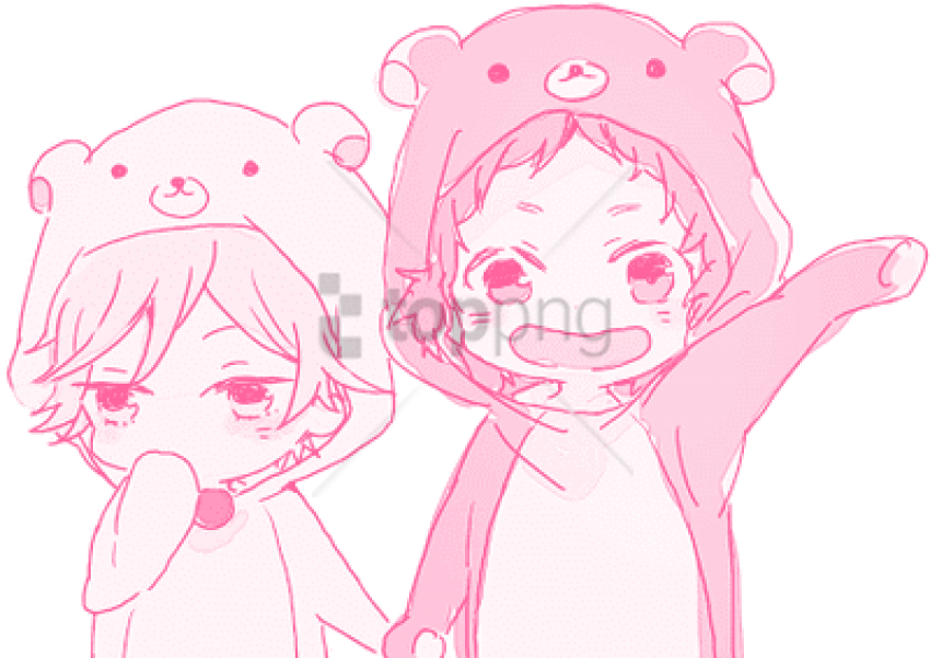 Drawing Blush Anime Clip Transparent Download - Anime Couple Holding Hands Gif (500x337), Png Download