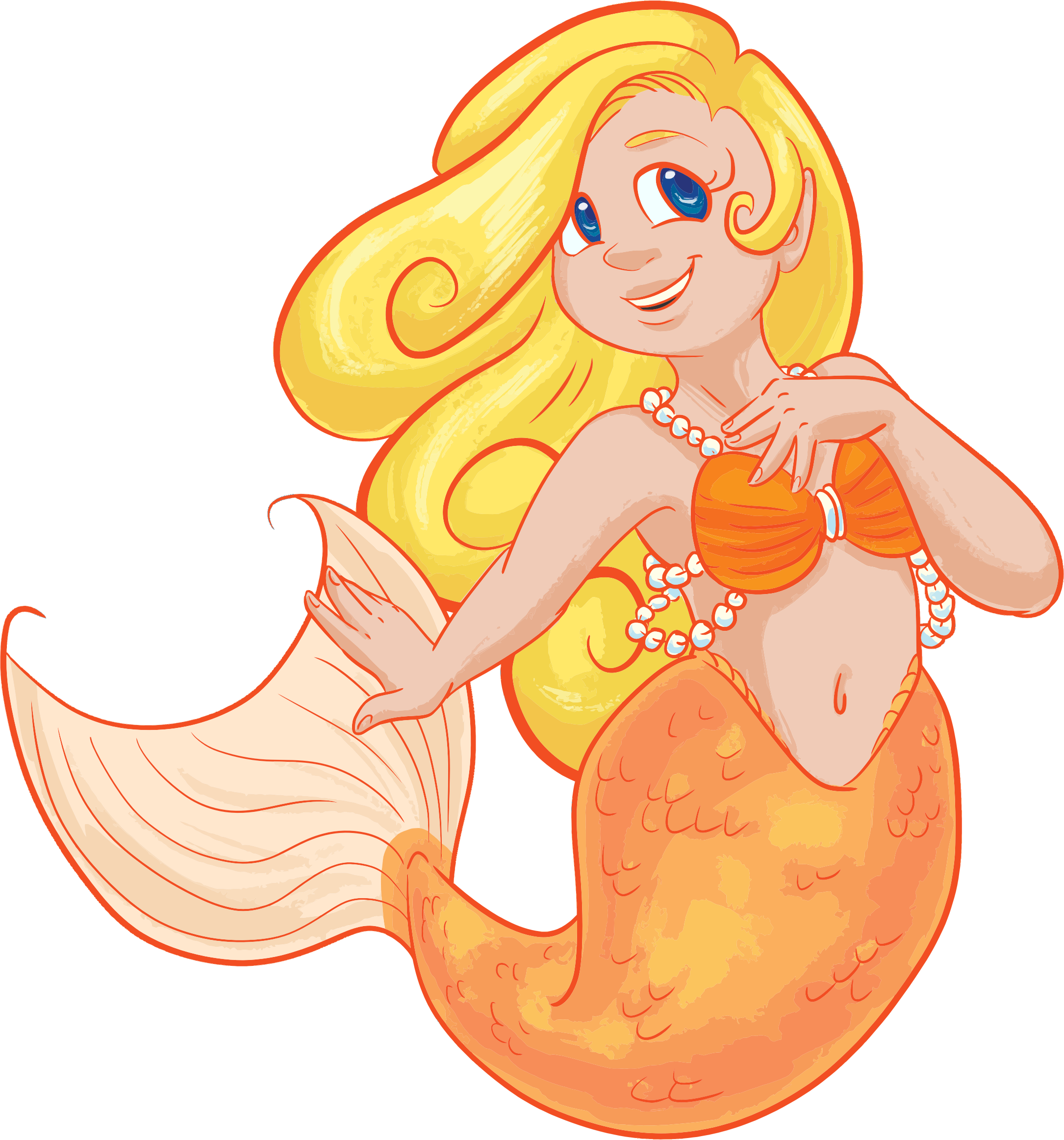 This Free Icons Png Design Of Blonde Mermaid (2170x2324), Png Download