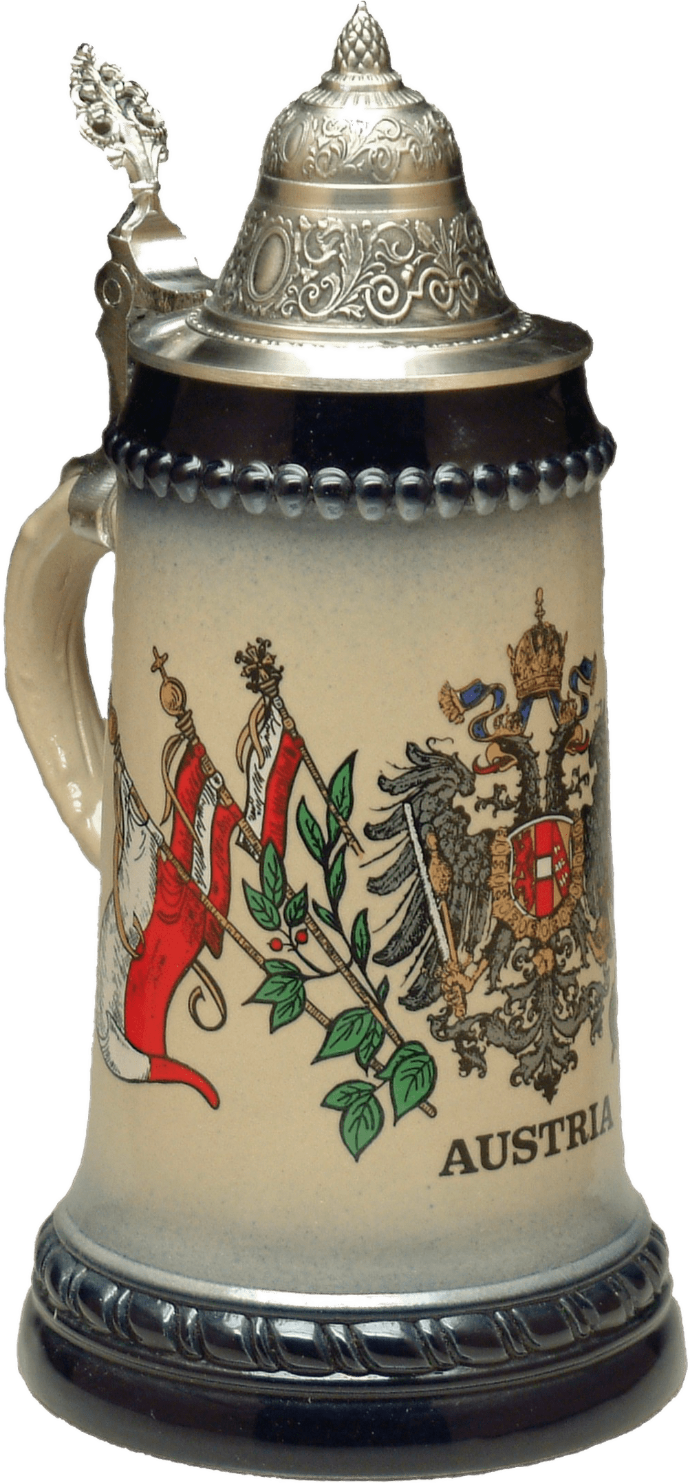 Beer Mug Austrian Symbols - Beer Mug Austrian (1054x2154), Png Download