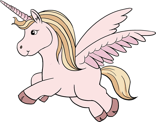 How To Draw Unicorn - Drawings Unicorn (678x600), Png Download