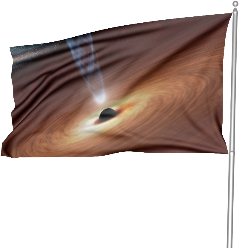 Black Hole Flag - Flag (843x843), Png Download