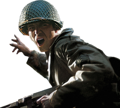 D-day Soldier - Download Call Of Duty 2 (459x412), Png Download