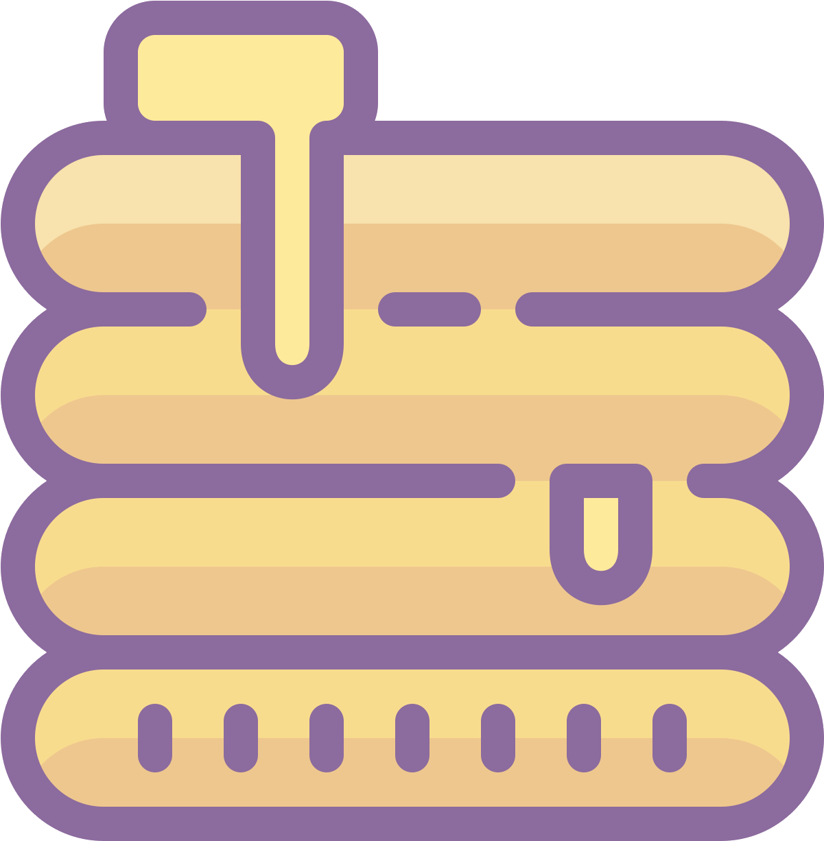 This Looks Like A Stack Of Four Pancakes - Icon (1600x1600), Png Download