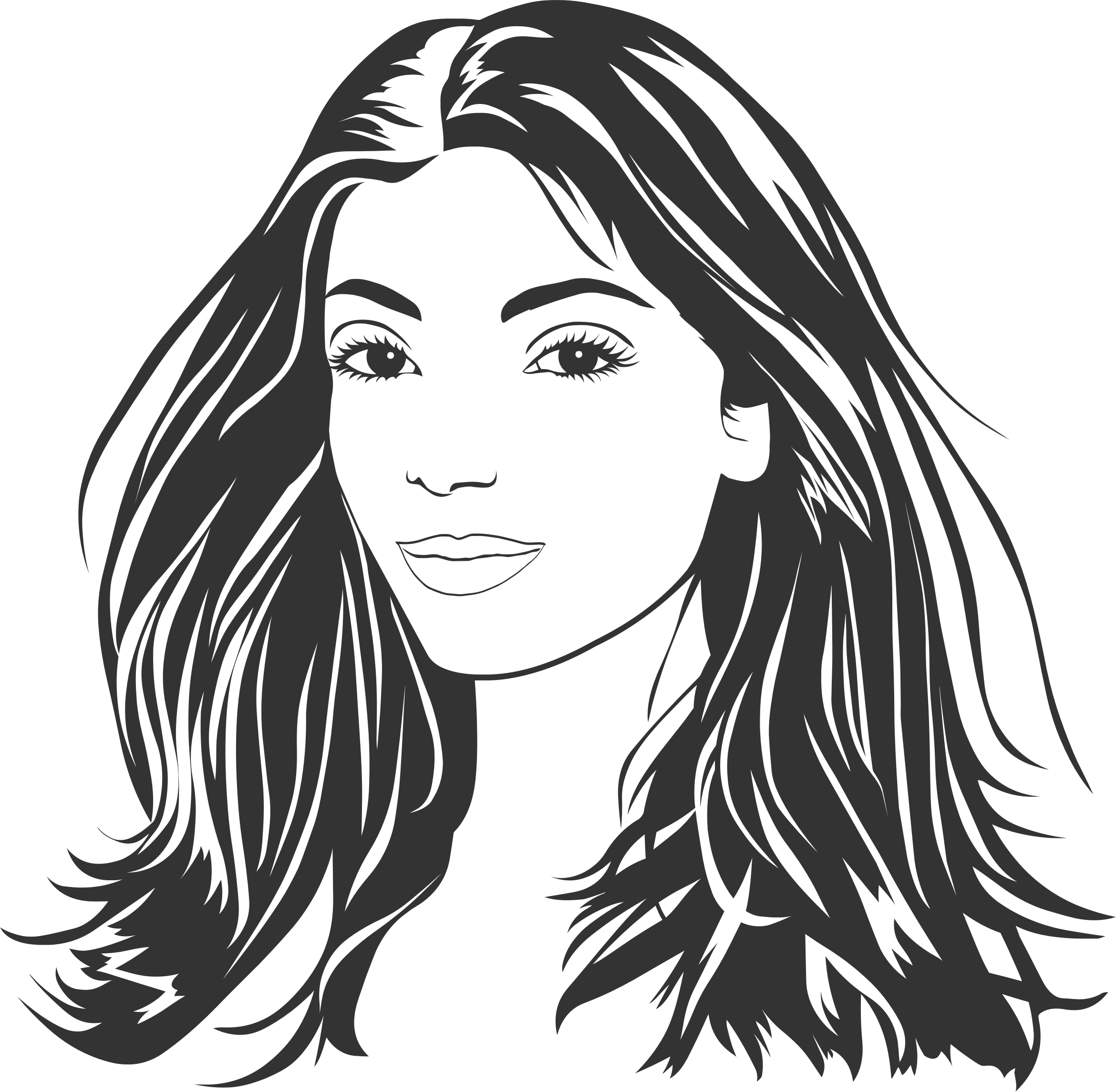 Hair Clipart Black And White - We Give Too Much Importance To Someone (2340x2290), Png Download
