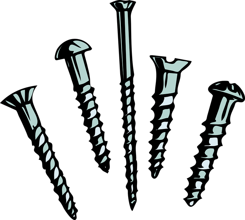 Screws Clipart Iron Nail - Screws Clipart (640x573), Png Download