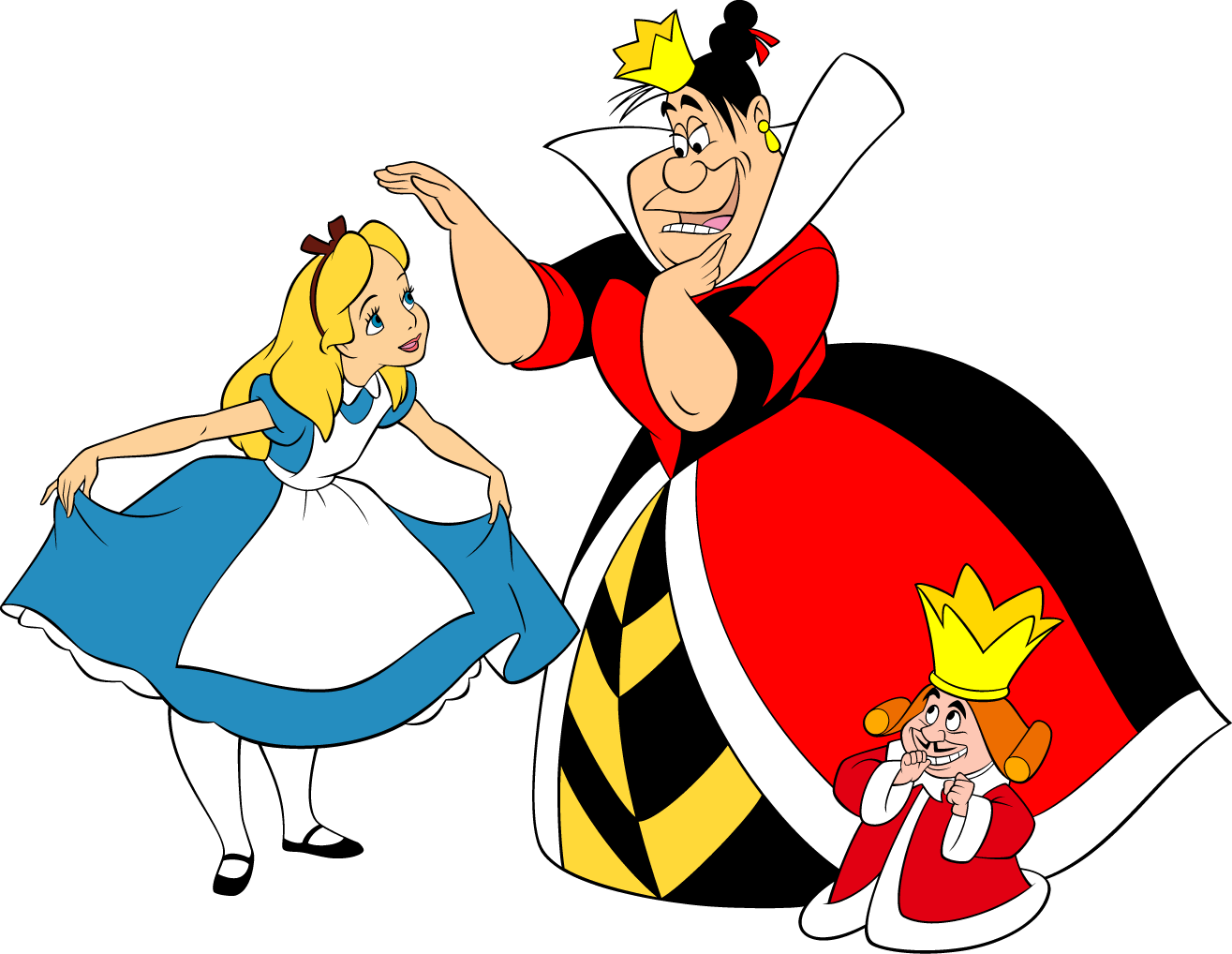 Clip Free Library Image Of Characters Free Clip Art - King And Queen Alice In Wonderland (1315x1018), Png Download