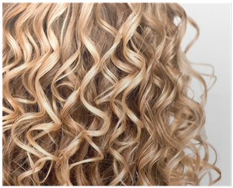 Wavy Curly Blonde Hair Closeup - Curly Hair Up Close (400x400), Png Download