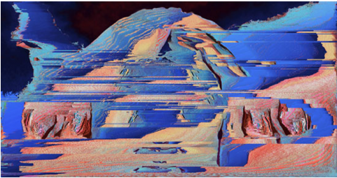 Sand Dune Glitch - Painting (480x480), Png Download