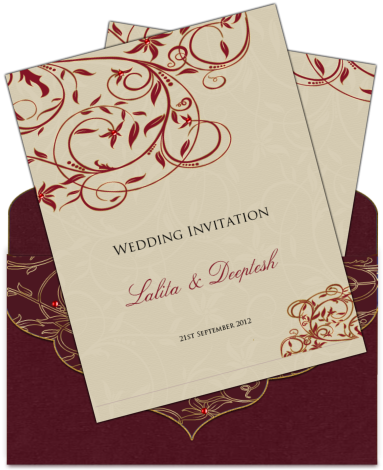 Letter Style Email Indian Wedding Card Design 31 Digital - Digital Wedding Card Designs (406x488), Png Download