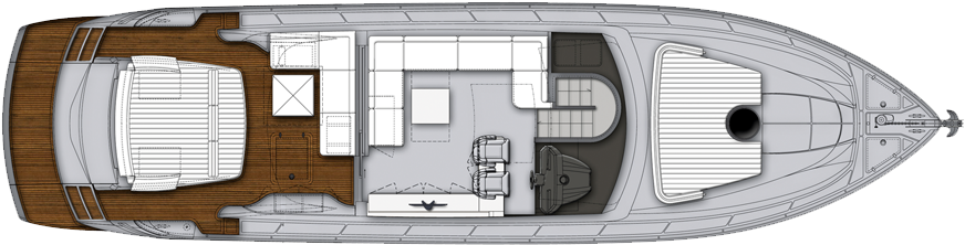 Pershing 62 Main Deck - Luxury Yacht (1024x748), Png Download