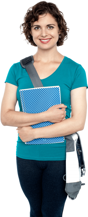 Free Png Young Girl Student Png Images Transparent - Woman Student Png (480x722), Png Download