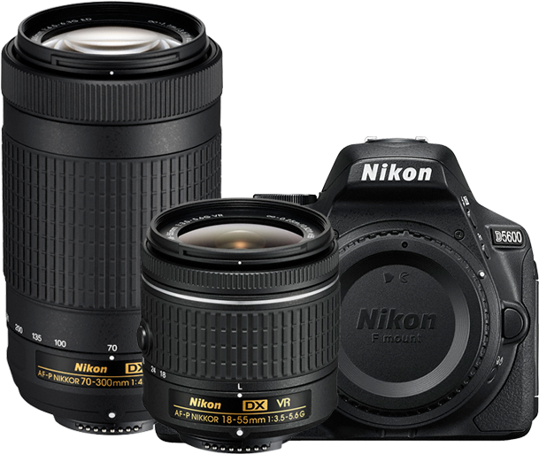 Nikon D3400 Dual Lens (700x595), Png Download