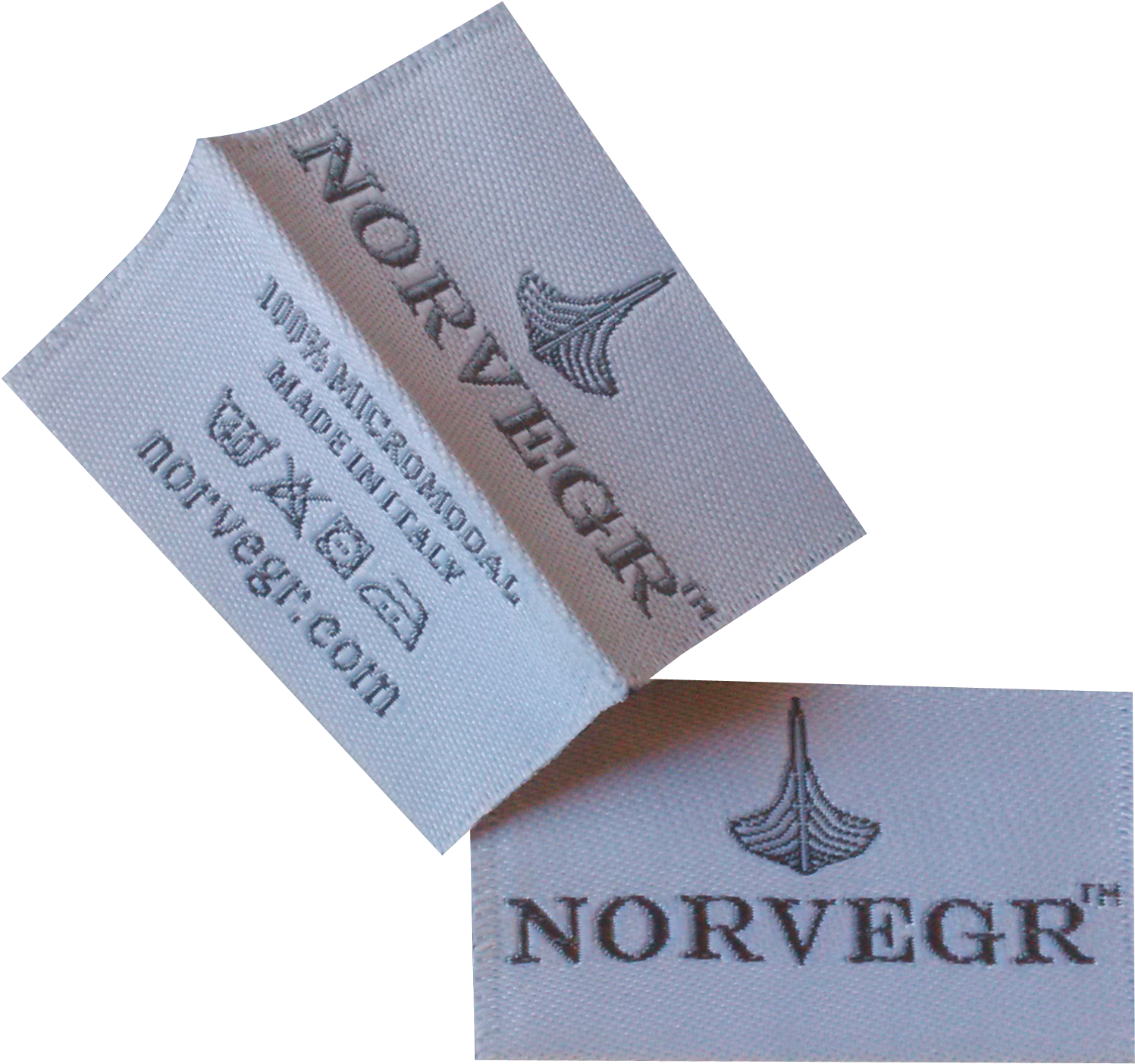 Woven Taffeta Center Fold - Loop Fold Woven Labels (1504x1411), Png Download