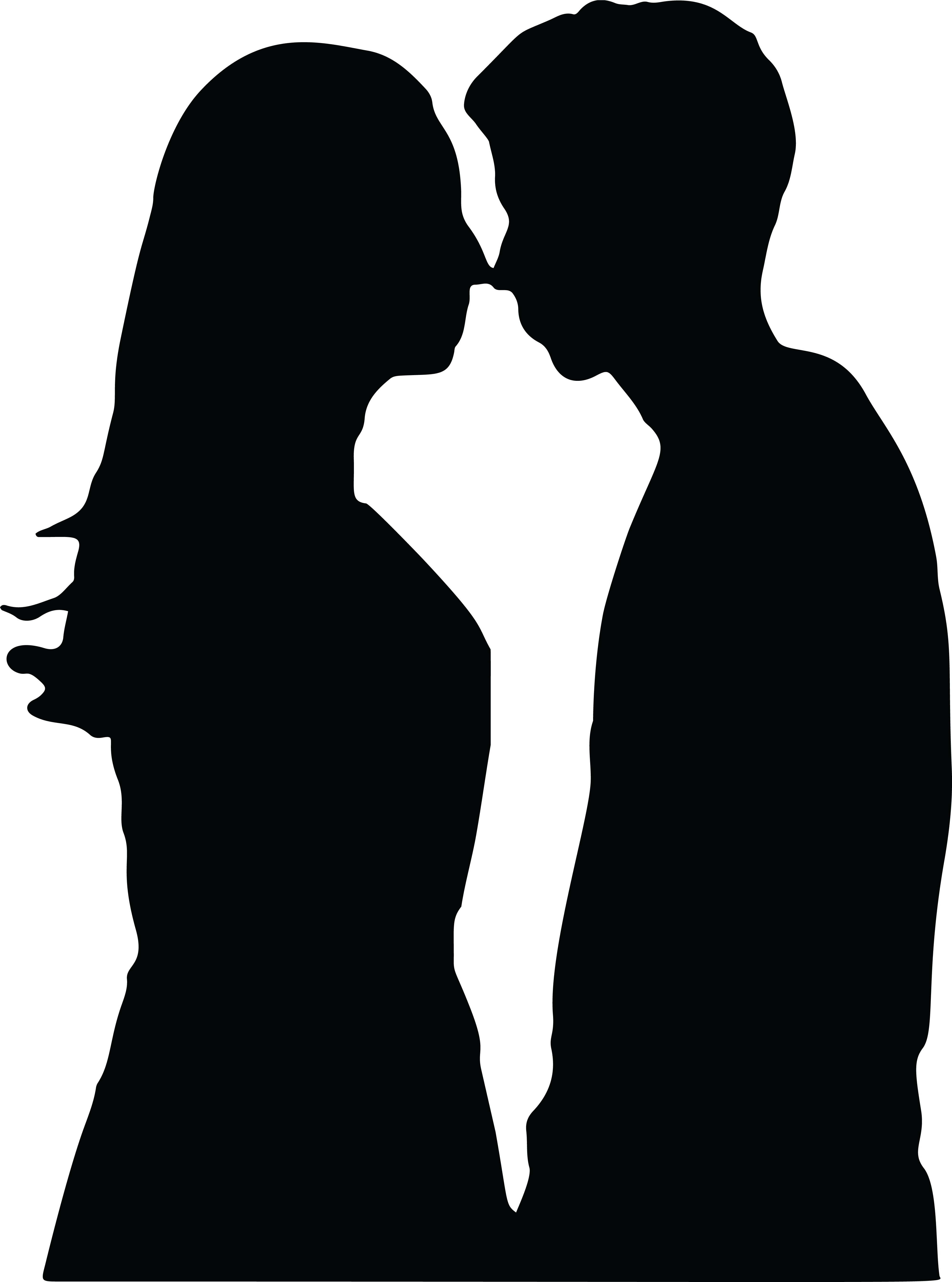 , , - Pregnant Couple Silhouette Png (4000x5386), Png Download