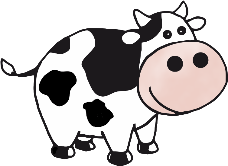 Cows Clipart Transparent Background - Cow Clip Art (800x611), Png Download