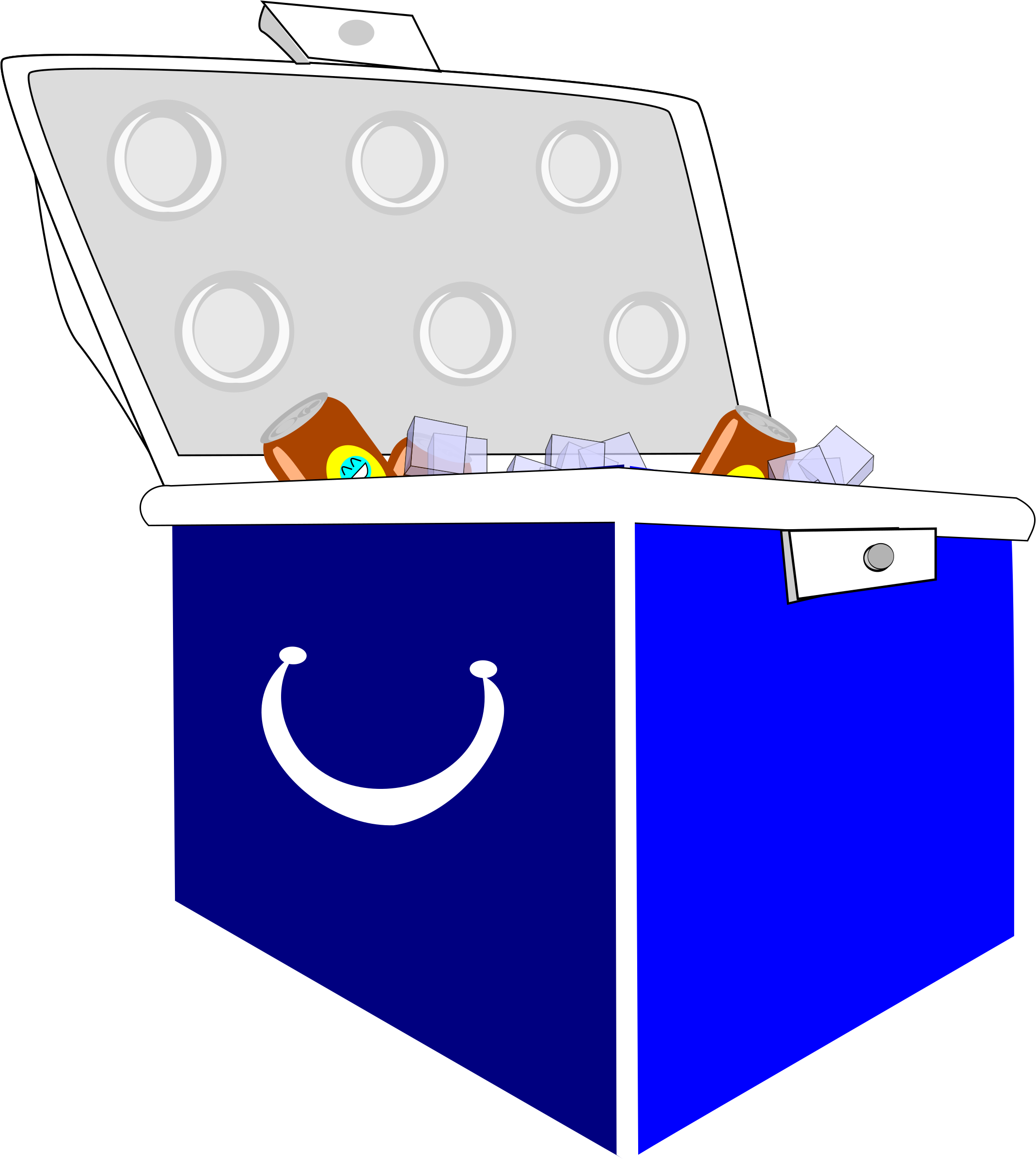 Cool Clipart Icebox - Cooler Clip Art (2151x2400), Png Download