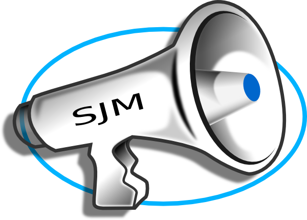 How To Set Use Megaphone With Initials Svg Vector (600x429), Png Download