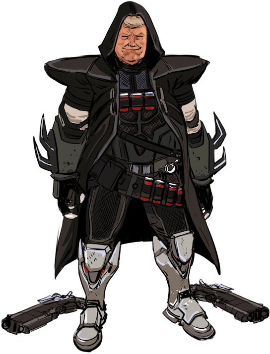 Hanzo Before Complaining About His Team's Composition, - Donald Trump As Hanzo (544x715), Png Download