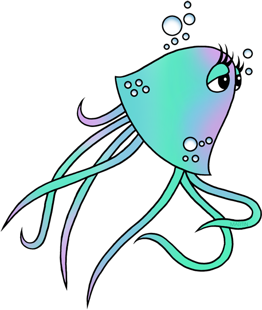 Animals Clip Art By Phillip Martin, Jellyfish Png Library - Stock.xchng (558x648), Png Download