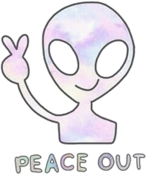 @brybryant - Alien Peace Out (640x640), Png Download