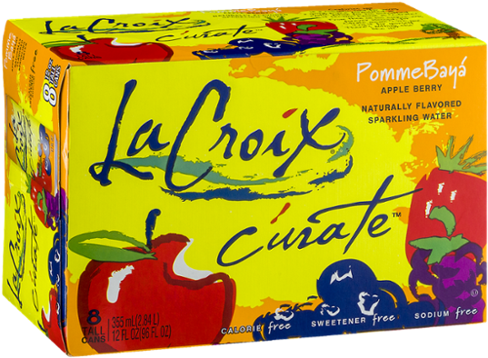 Lacroix - 100 Natural Sparkling Water Apple Cranberry (600x600), Png Download