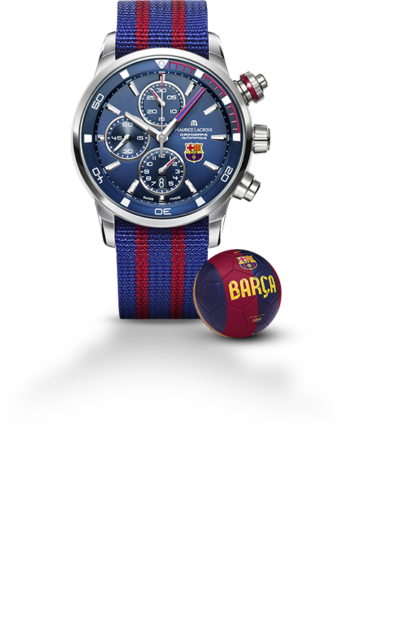 Join The Maurice-lacroix And Barcelona Team Juggle - Maurice Lacroix Pontos S Chronograph Fc Barcelona Pt6008-ss002-431 (588x900), Png Download