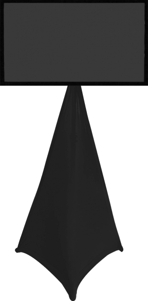 Tv Stand Skirt Black - Television (300x609), Png Download