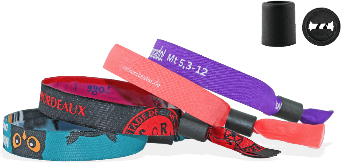 Woven Wristbands With Plastic Sliding Clip Closure, - Bracelet (1200x720), Png Download