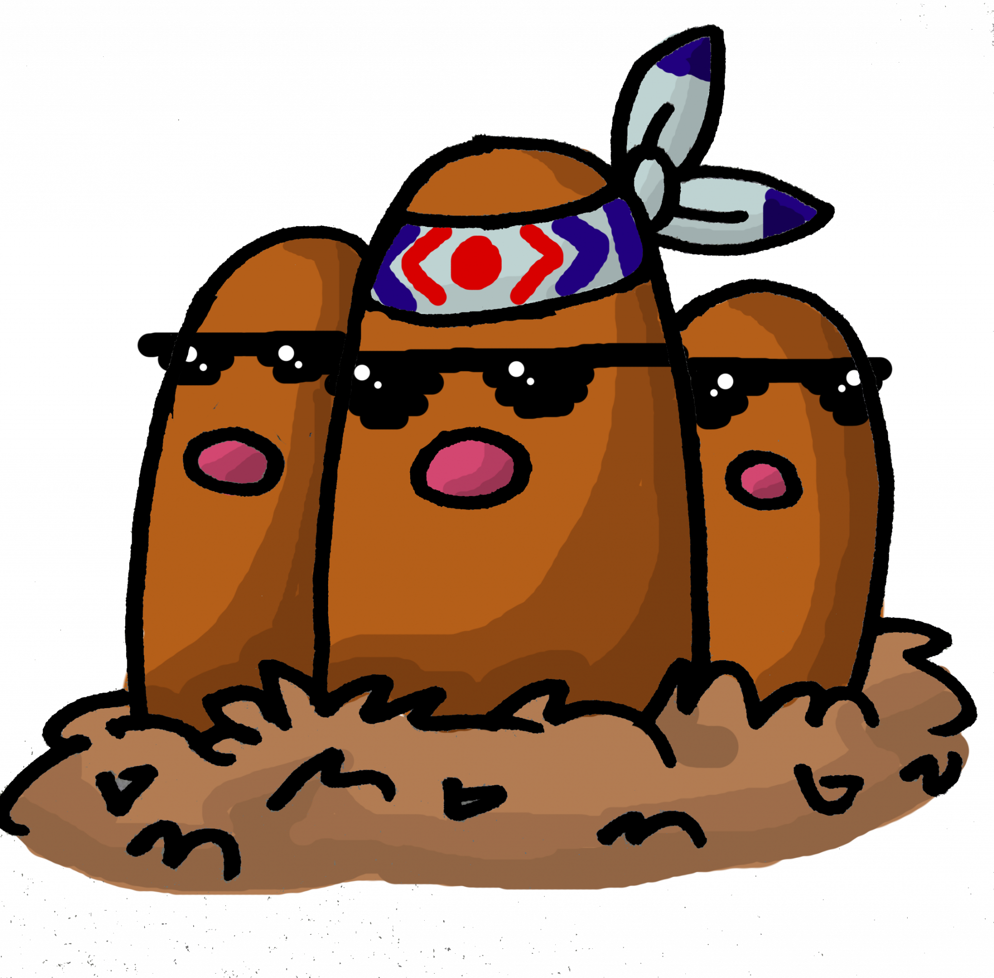 Dugtrio (2048x2015), Png Download