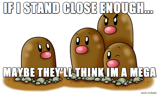 Mega Dugtrio Meme - Dugtrio (610x365), Png Download