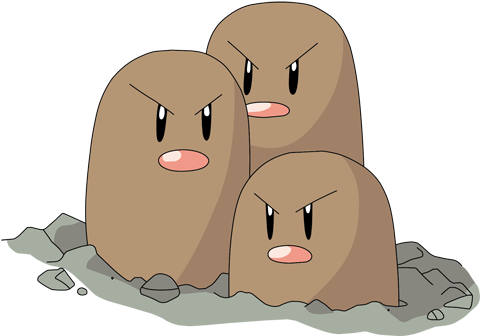 Pokemon-dugtrio - Dugtrio (500x666), Png Download