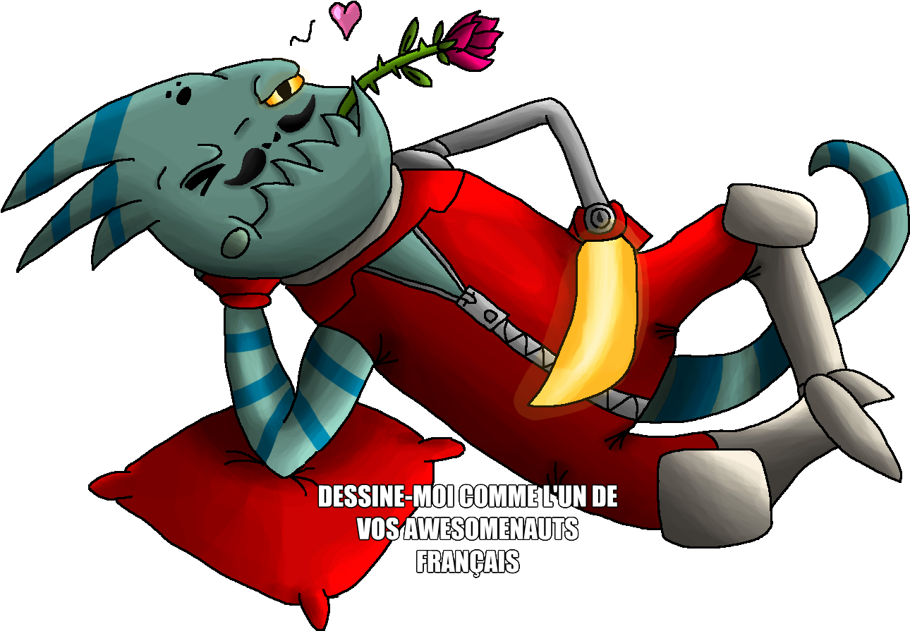 Click Here - Awesomenauts Leon (1350x960), Png Download