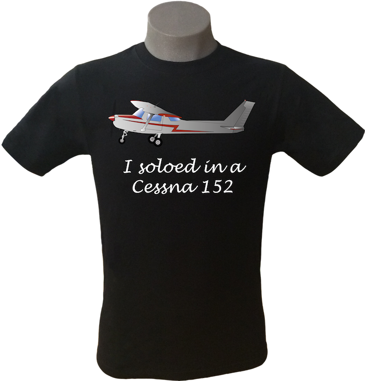 Cessna 152 “solo” Black T-shirt - Shadow Skull (736x768), Png Download